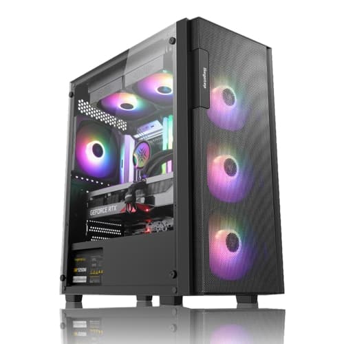TF Gaming PC Core i5-12400F, GeForce RTX 3060, B610 Motherboard, 8GB 3200MHz DDR4 RAM, 500GB NVMe SSD, 550W Power Supply, 5 RGB Fans, WiFi, Powerful 1080P/1440P Gaming PC