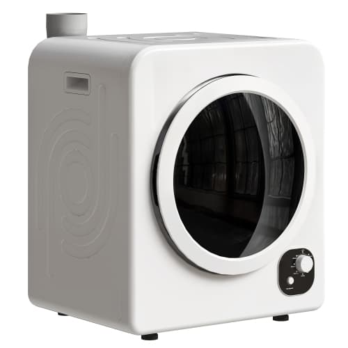 HOMCOM 1300W 13lbs Electric Portable Compact Laundry Clothes Dryer, Portable Tumble Dryer with Stainless Steel Drum, for Apartment, Home, White