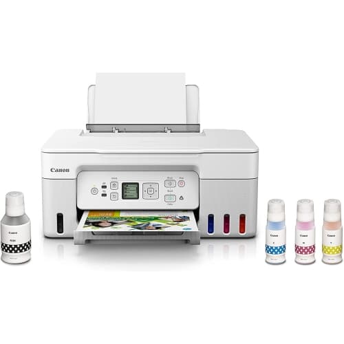 Canon PIXMA G3270 - MegaTank Ink Tank Wireless Printer, Colour All-in-One, Printer, Scanner, Copier, White