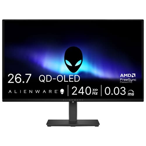 Alienware 27" WQHD 240Hz 0.03ms GTG QD-OLED FreeSync Gaming Monitor (AW2726DM) - Black - Exclusive Retail Partner