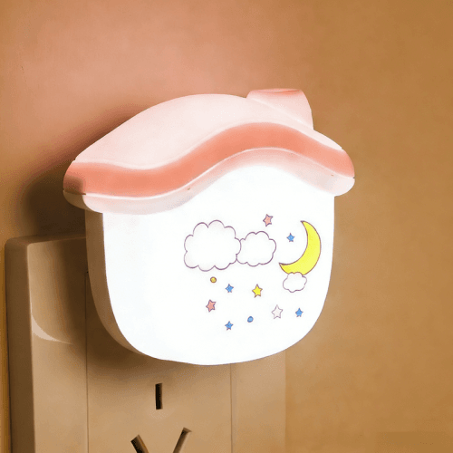 Plug-in LED Night Light with Light Sensor, Soft Eye-Care Lamp for Baby Feeding & Bedroom, Ideal for Kids & Parents