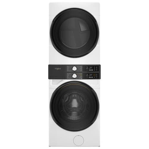Whirlpool 5.2 Cu. Ft. Electric Washer & 7.4 Cu. Ft. Dryer Laundry Tower (YWEF5727TW) - White