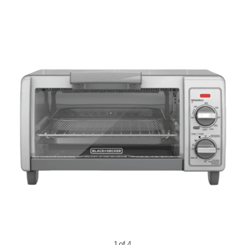 Refurbished (Good) Black & Decker 4-Slice Air Fry Toaster Oven - 1.3 Cu. Ft./36.9L - Gray, TO1785SGC