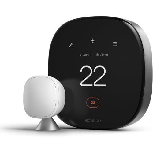 ecobee Smart Thermostat Premium with Smart Sensor & Air Quality Monitor Programmable WiFi Thermostat