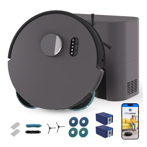 bObsweep Dustin Combo Robot Vacuum & Mop for Multi-Surface with 4.6L Self-Emptying Dock, LiDAR, 8 kPa Suction, Auto-Lift Mops