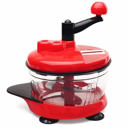 Manual Food Processor Grinder Vegetable Chopper, Slicer Spinner Dicer
