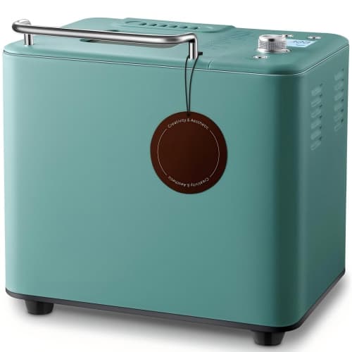 20-IN-1 Bread Maker, Dual Heater 2LB Bread Machine All Metal&Nonstick Ceramic Pan Bread Makers Machine Compact for Gluten Free/Dough Maker/Dried Meat Floss/Jam/Yogurt, Breadmaker R