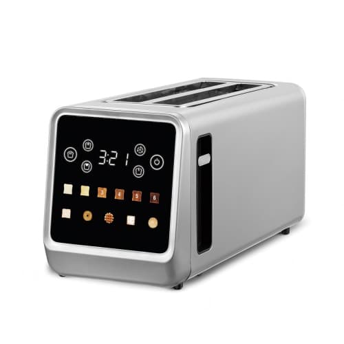 Touchscreen Toaster | 4-Slice Digital Toaster | Long Slots & Intuitive Touch Controls | 6 Precise Settings | Memory & Single Slice Functions | Removable Crumb Tray | Anti-Jam Safet