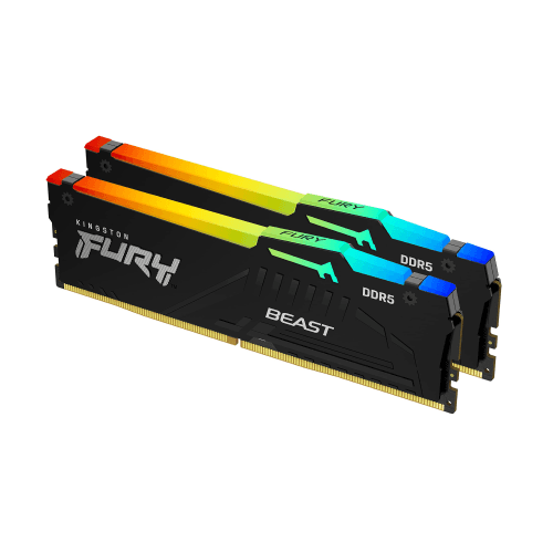 Refurbished (Good) Kingston FURY Beast RGB 32GB (2 x 16GB) 288-Pin PC RAM DDR5 5600 (PC5 44800) Memory (Desktop Memory) Model