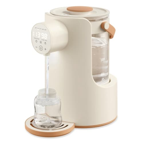Instant Water Warmer, 2L Baby Formula Dispenser, 5 Temperature Control & 7x24H Keep Warm, Baby Bottle Warmer with Night Light, Hot Water Dispenser for All Bottles, Detachable Glass