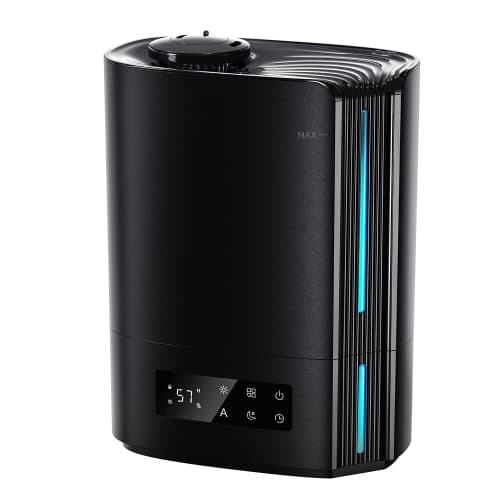6L Humidifiers for Bedroom Large Room, Ultrasonic Top Fill Cool Mist Humidifiers & Essential Oil Diffuser for Baby, Nursery, Plants, Last up to 60 Hours, Smart Humidistat Control,