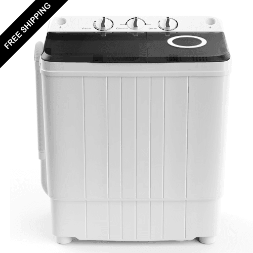 Ldas Electronics Compact / Portable Washer with Turbo/Speed Wash and 15-Minute Quick Wash - Grey