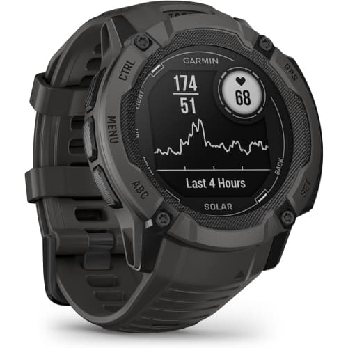 Refurbished (Fair) - Garmin Instinct 2X Solar, Rugged GPS Smartwatch, Built-in Flashlight, Solar Charging Capability, Multi-Band GNSS, Graphite