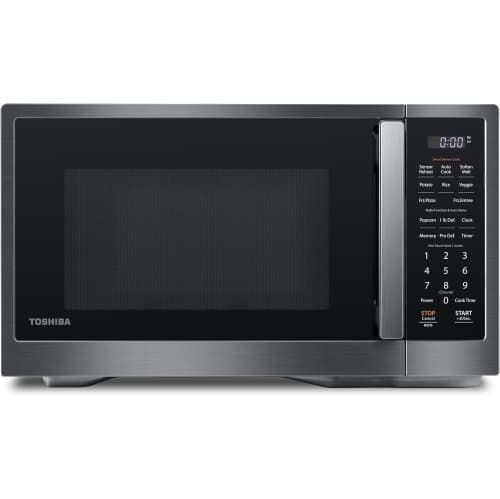TOSHIBA ML4-EM12PA(BS) Counter-top Microwave Oven, Smart Sensor, 13 Auto Menus&Mute Function, 1.1 Cu Ft with 12.4" Turntable, 1000W, Black Stainless Steel Open Box 10/10