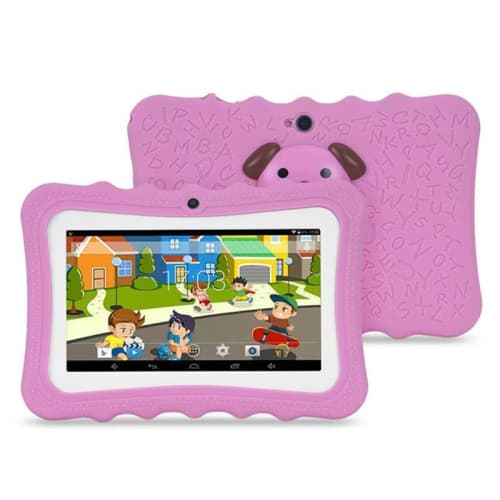 Pink 7-inch puppy children's learning tablet Android WFI children's educational games