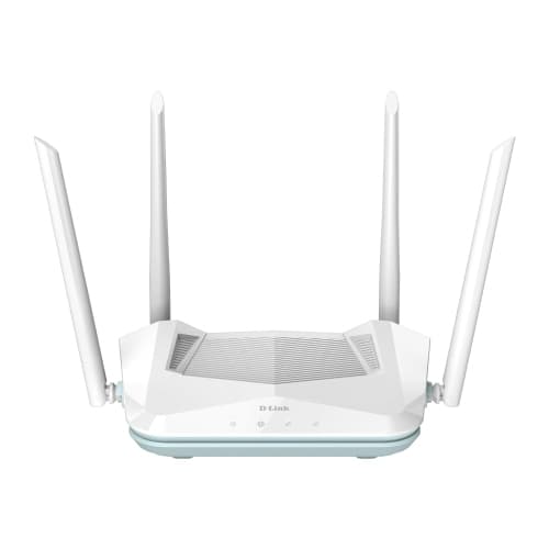 D-Link R15 AX1500 Dual-Band Wi-Fi 6 Smart Router with Gigabit Ethernet, MU-MIMO & Beamforming - White