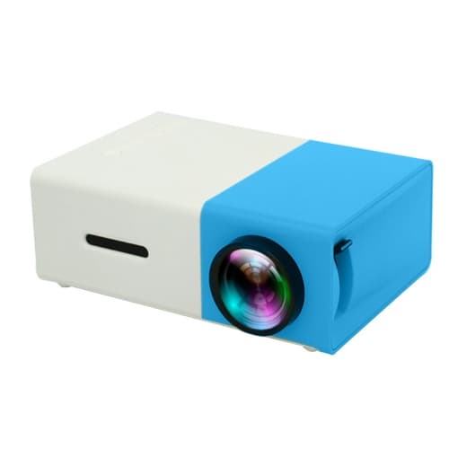 Mini Portable Projector for Home & Dorm Use, Compatible with Phones, blue US Plug