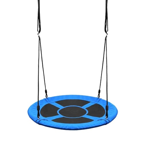 Blue children's outdoor swing, flying saucer-shaped adjustable straps, tree baby hammock, bird's nest round adjustable.