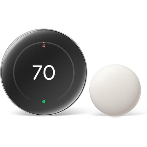 Google Nest Learning Thermostat Pro Edition (4th Gen, 2024) with Temperature Sensor – Polished Silver
