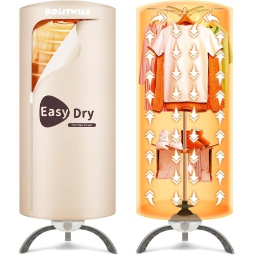 Portable Clothes Dryer，Mini Laundry Dryers with Remote Control, Small Compact Foldable Electric Drying Machine with Dry Bag for Travel,RV, Home,Apartment