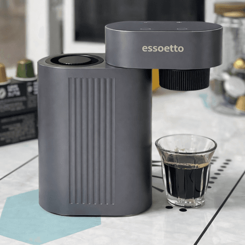 essoetto CM-01 Pro Portable Espresso Maker | Only Espresso Maker with 27,000mAh Power Bank | 20-Bar, Nespresso® Compatible, No Cord