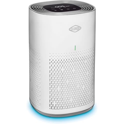 Clorox Alexa Smart Medium Room True HEPA Air Purifier with Air Quality Sensor – White