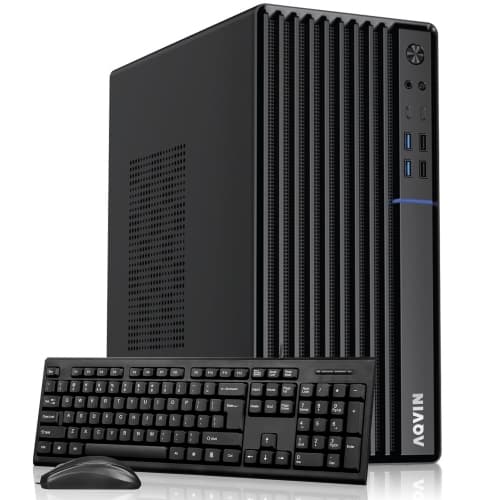 AQVIN MTX70 Minitower Business Desktop PC – Intel Core i5 up to 4.1 GHz, 16GB DDR4 RAM, 256GB NVMe SSD, AX900 WiFi, Bluetooth, Windows 11 Pro, Office Computer