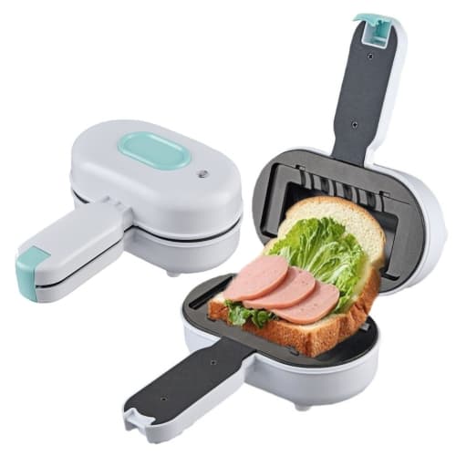 Mini Sandwich Maker, Nonstick Grilled Cheese Maker 1200W Electric Hot Sandwich Press for Cooking Breakfast, Double Sided Heating, Leakproof Design, Cold Touch Handle