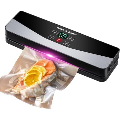 Kitchen Vacuum Sealer Fresh Meat Dry Wet Food Saver Storage Machine Heat Packing 80Kpa Countertop Automatic Airtight Sous Vide Vac Jar with Bags