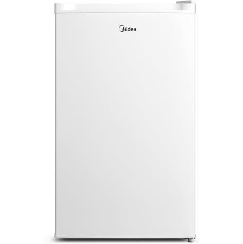 Midea 3.0 Cu. Ft. Upright Mini Freezer with Lock, 42 dB Quiet, Energy Efficient R600A, Reversible Door for Apartment, Kitchen, Garage & Cottage – White