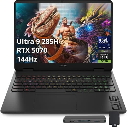 HP Omen 16 Slim 16" FHD+ 144Hz Gaming Laptop - Intel Ultra 9 285H - 32GB DDR5 - 2TB Storage - RTX 5070 - Win11 Pro - Black