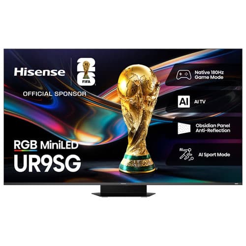 Hisense 75" UR9SG 4K UHD HDR Dolby Vision RGB Mini-LED 180Hz Dolby Atmos Google TV Smart TV (75UR9SG) - 2026 - Great for Movies & Gaming