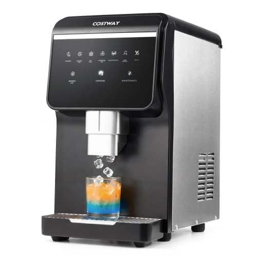 Costway Countertop Ice Machine with Self Dispensing, 80 LBS Per Day, 7.5 LBS Ice Storage