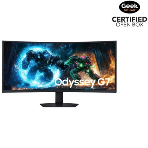 Open Box - Samsung 40" 4K Ultra HD 180Hz 1ms GTG Curved VA LED FreeSync Gaming Monitor (LS40FG756ENXZA) - Black