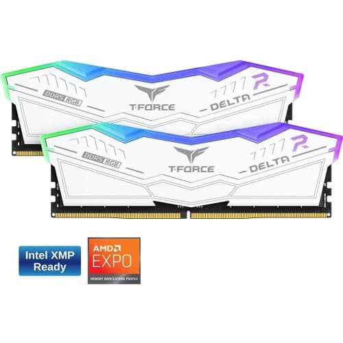 TeamGroup T-Force Delta RGB 16GB (2x8GB) DDR5 6000MHz CL38 Desktop Memory Kit – Elite Performance Gaming RAM, PC5-48000, 288-Pin DIMM