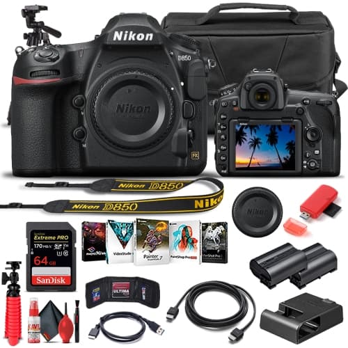 Nikon D850 DSLR Camera Body Only 1585 Basic Bundle (International Version)