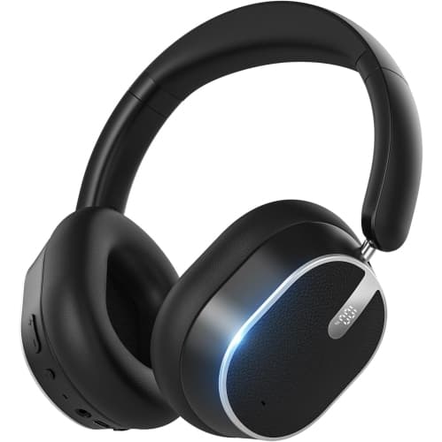Hybrid Active Noise Cancelling Bluetooth Headphones,Bluetooth 6.0 Over Ear Wireless Headphones with 60H Playtime, Hi-Res Audio, Deep Bass, Memory Foam Ear Cups for Home Office Trav