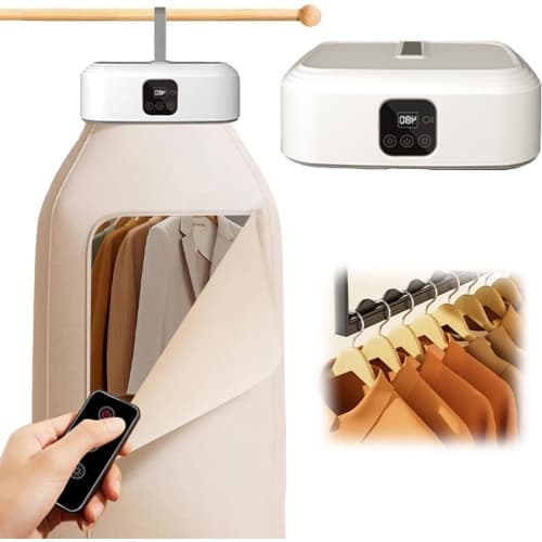 Portable Clothes Dryer, Convenient Compact Mini Laundry Dryers with RC 1-8 Hours Timing 2-Speed Adjustment,Foldable Small Electric Dryer Machine, for Travel, Apartment, RV, Dorm