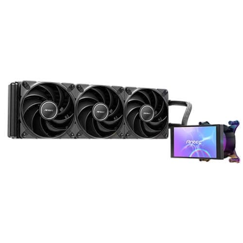 Antec VORTEX VIEW 360 ARGB Liquid CPU Cooler with Rotatable LCD Display