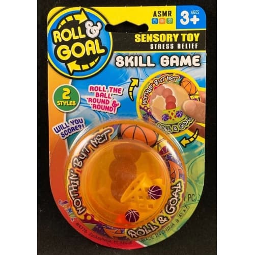 Sensory Toy Roll and Goal Skill Game