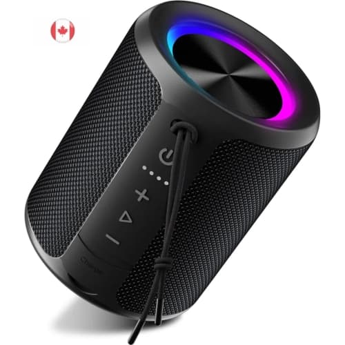 Portable Bluetooth Speaker 20W, IPX7 Waterproof Dustproof Mini Wireless Speaker with Loud Bass, 15H Playtime, Bluetooth 5.3, TWS, RGB Light