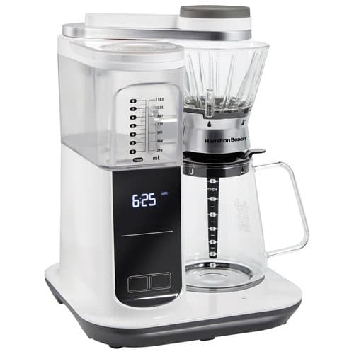 Hamilton Beach Convenient Craft Automatic Pour-Over Multi-Use Coffee Maker - 8-Cup - White