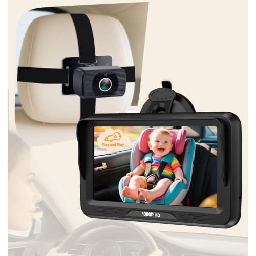 Baby Car Camera HD 1080P Rear Seat Monitor Night Vision Infant Safety Camera