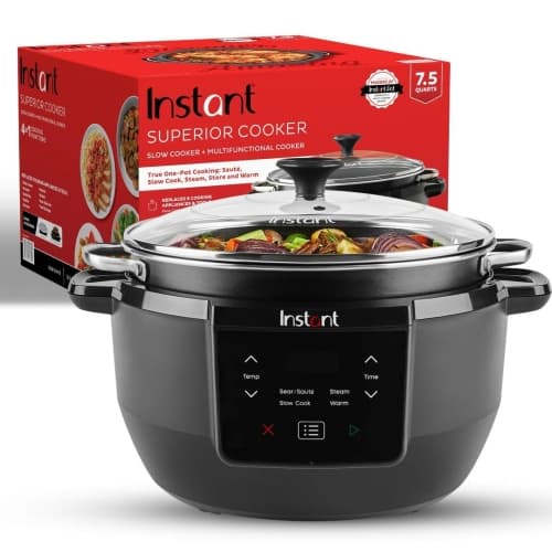 Instant Pot Superior Cooker 7.5QT Slow Cooker and Multicooker, 4-in-1 Functions, Sears/Saut