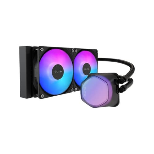 Cooler Master Elite Liquid 240 CPU AIO Cooler - 240mm Radiator, 2x ARGB PWM Fans, Dual-Chamber Pump Design, Ultra-Quiet High-Performance Cooling, Intel & AMD (ELW-D24M-A21DA-R1)