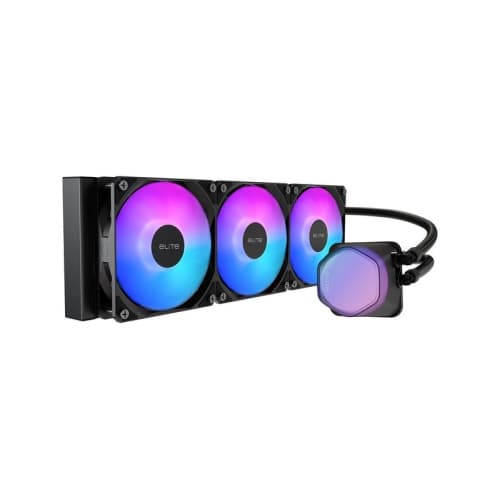 Cooler Master Elite Liquid 360 CPU AIO Cooler - 360mm Radiator, 3x ARGB PWM Fans, Dual-Chamber Pump Design, Ultra-Quiet High-Performance Cooling, AMD & Intel (ELW-D36M-A21DA-R1)