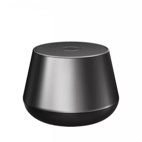 A portable, waterproof Bluetooth speaker with powerful bass and stereo sound, featuring a long battery life.