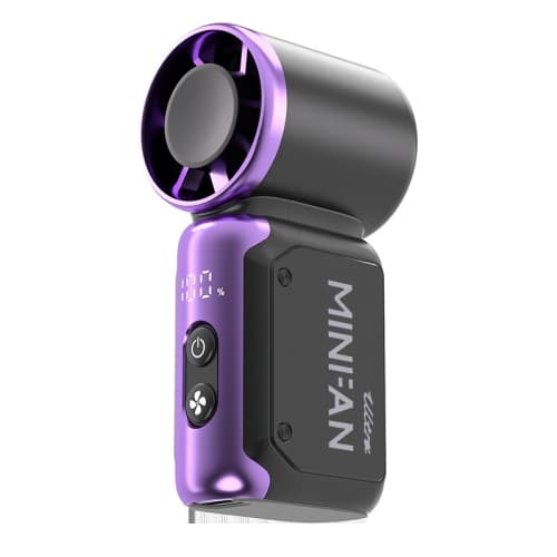 Gray K813 Handheld Fan - Cooling Power, Small Handheld Fan with Mecha Style - Cool and Portable