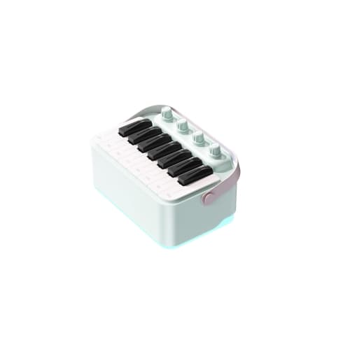 Blue Bluetooth speaker, piano, electronic drum speaker, 3-in-1 creative gift for men and women, birthday present.