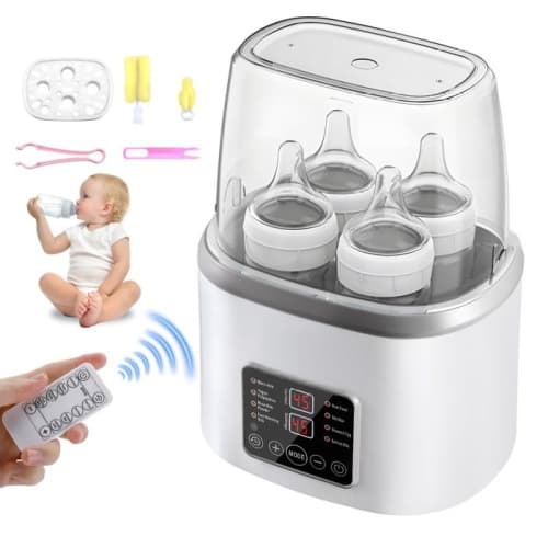 Baby Bottle Warmer - Electric Milk Heater - Gray - Remote Control - 1pc